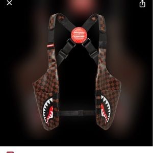 SPRAYGROUND sharks of paris Louis holster bag Fanny pack plaid backpack shoulder